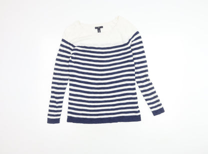 Gap Women's Multicoloured Striped Pullover Jumper XS