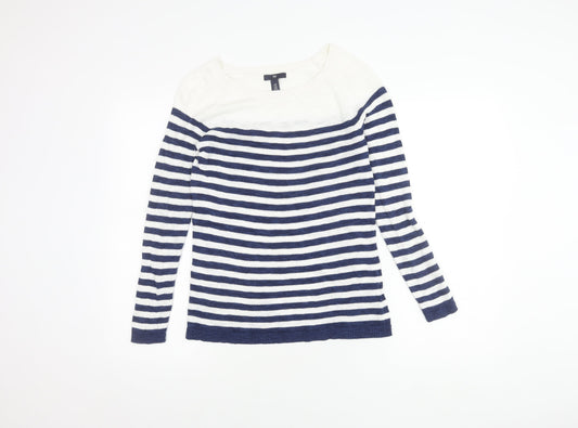 Gap Women's Multicoloured Striped Pullover Jumper XS