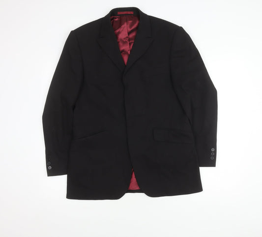 Mens UK Size 38 Burton Regular Black Suit Jacket
