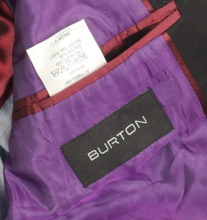 Mens UK Size 38 Burton Regular Black Suit Jacket