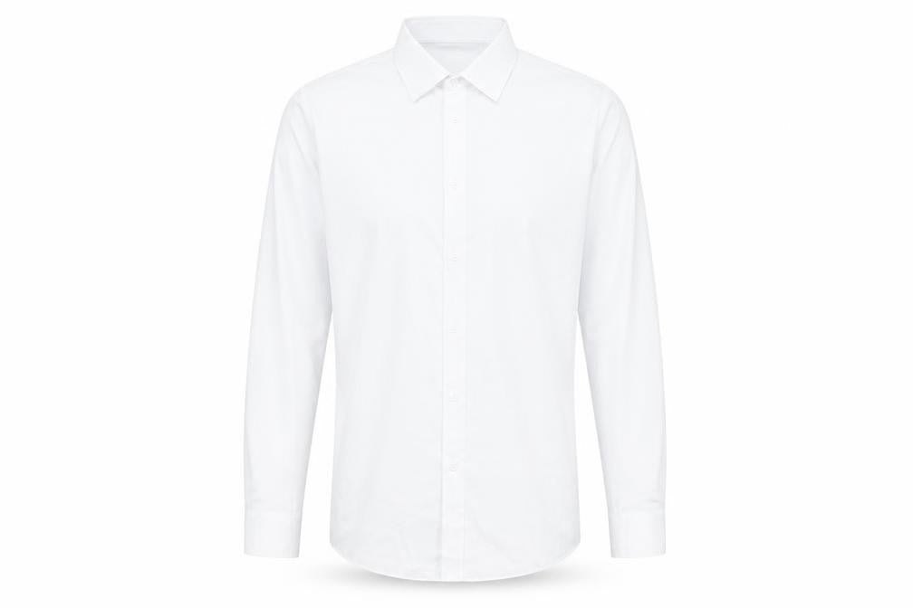 Front view of Taylor & Wright Men's White Slim Fit Shirt, size 15