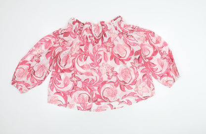 Womens UK Size XL H&M Pink Basic Blouse