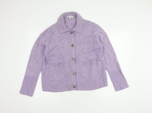 Womens UK Size 16 Marks and Spencer Purple Cardigan Jumper