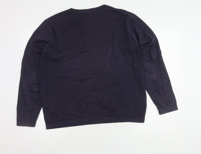 Marks and Spencer Men's Blue L Pullover Jumper