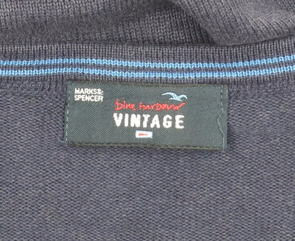 Marks and Spencer Men's Blue L Pullover Jumper