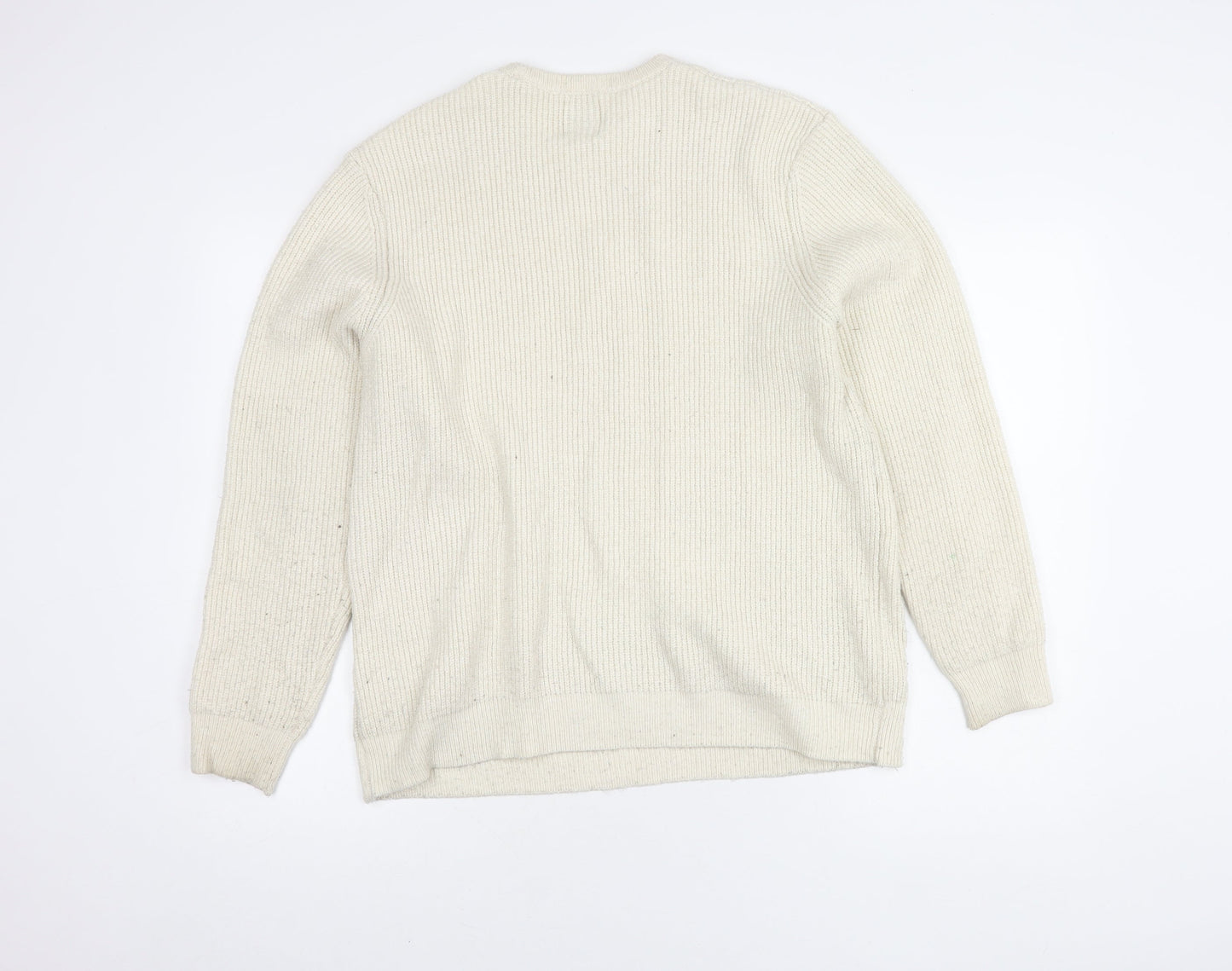 Marks and Spencer Men’s Ivory XL Cable-Knit Pullover