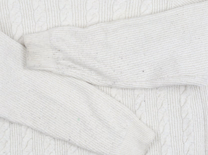Marks and Spencer Men’s Ivory XL Cable-Knit Pullover