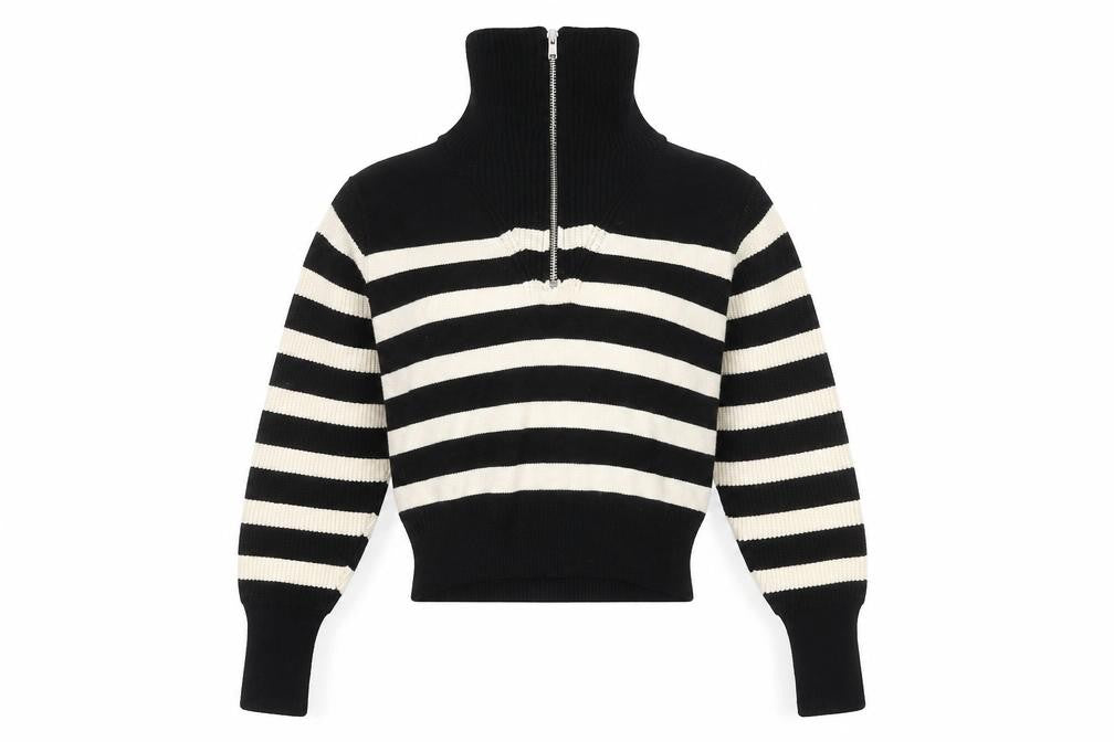 Womens UK Size S Zara Black Full Zip Jumper