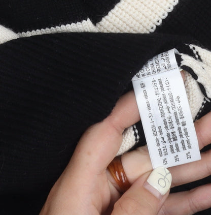 Womens UK Size S Zara Black Full Zip Jumper