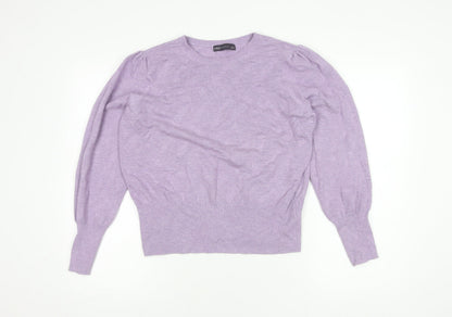Marks and Spencer Women's Purple Knit Pullover Jumper L