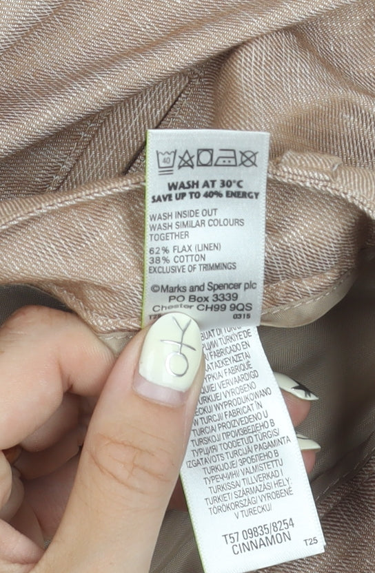 Womens UK Size 14 Marks and Spencer   Brown Trousers