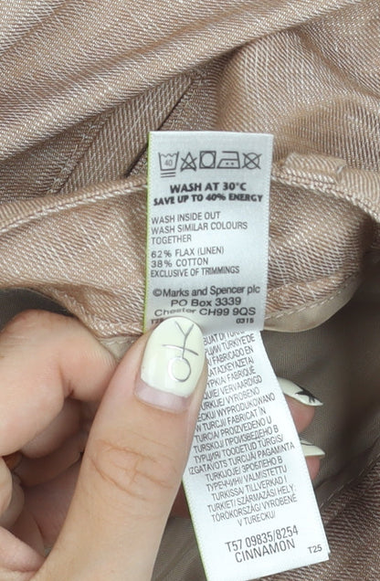 Womens UK Size 14 Marks and Spencer   Brown Trousers
