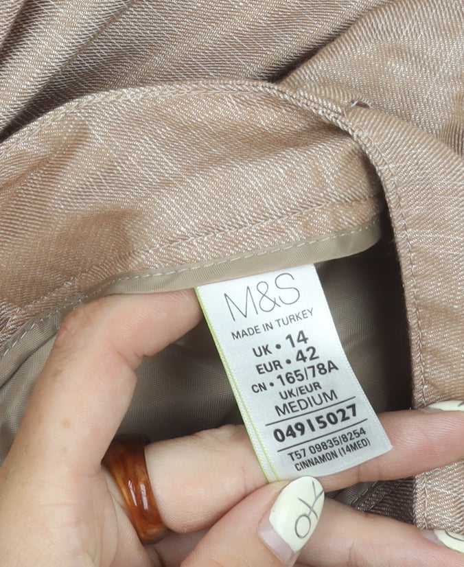 Womens UK Size 14 Marks and Spencer   Brown Trousers