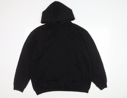 Mens UK Size M boohooMAN Black Pullover Hoodie