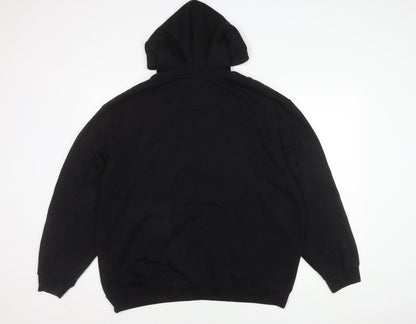 Mens UK Size M boohooMAN Black Pullover Hoodie