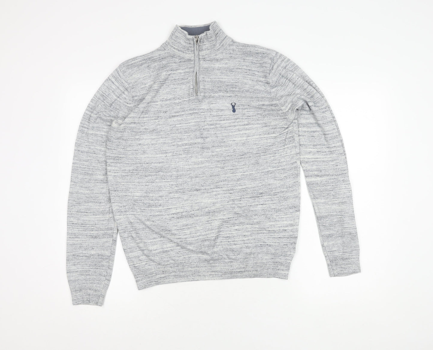 Mens UK Size M NEXT Grey 1/2 Zip Sweatshirt
