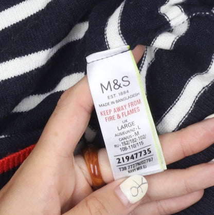 Womens UK Size L Marks and Spencer Blue Pullover Jumper