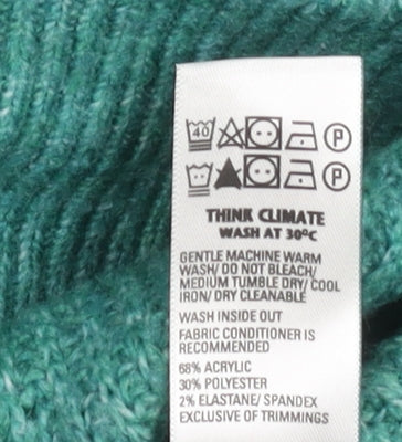 Womens UK Size L Marks and Spencer Green Pullover Jumper