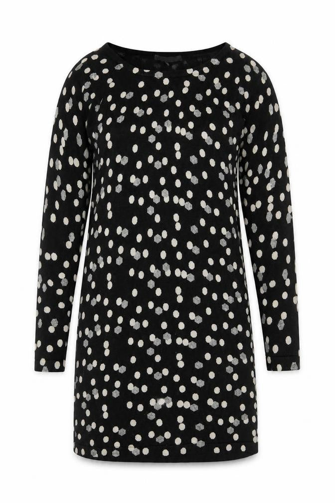 Marks and Spencer Women's Black Polka Dot Dress Size 8