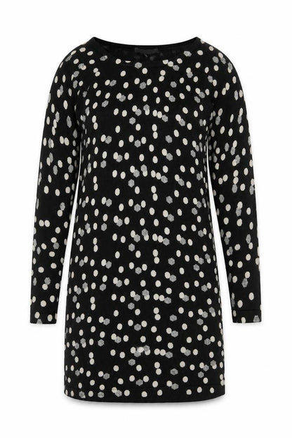 Marks and Spencer Women's Black Polka Dot Dress Size 8