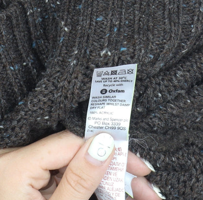 Marks and Spencer Men's Brown Acrylic Jumper M