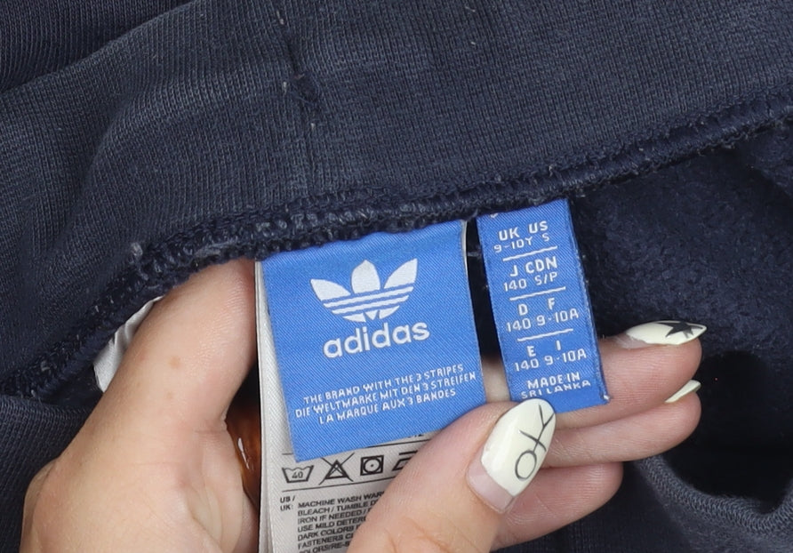 Adidas Boys Blue Jogger Trousers 10 Years