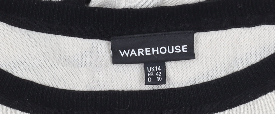 Womens UK Size 14 Warehouse Black Pullover Jumper