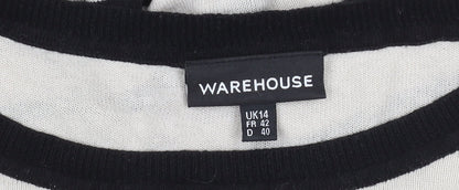 Womens UK Size 14 Warehouse Black Pullover Jumper