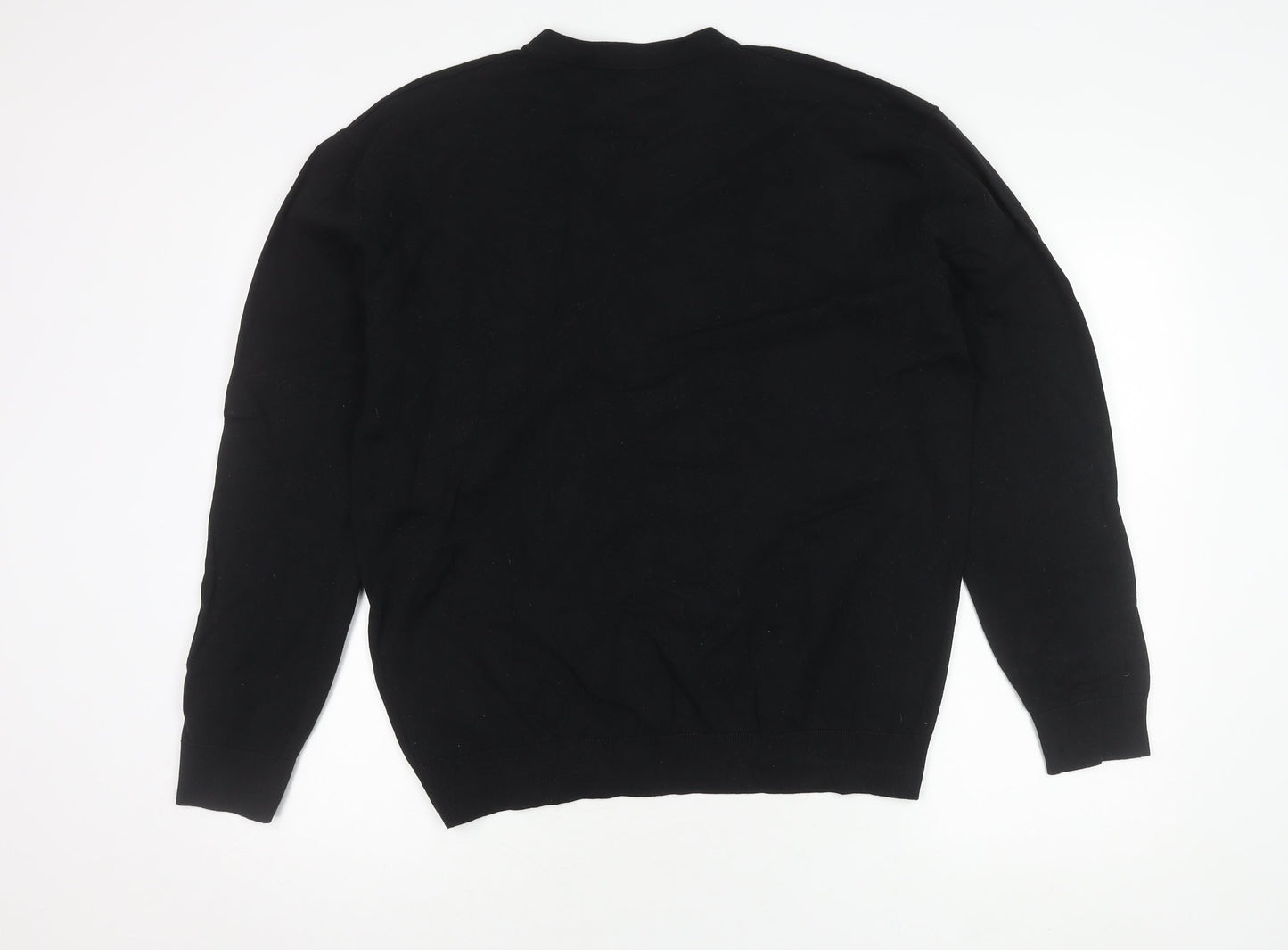 Next Men's Black L Pullover Jumper V-Neck Knit