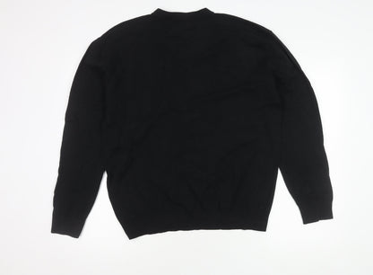 Next Men's Black L Pullover Jumper V-Neck Knit