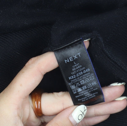 Next Men's Black L Pullover Jumper V-Neck Knit