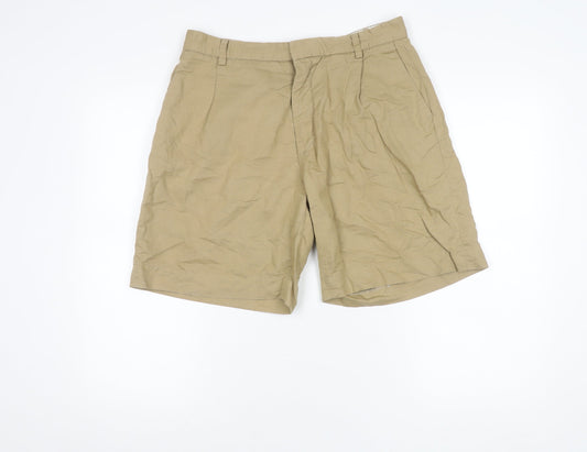 Pull & Bear Men's Beige Chino Shorts, Size L, Casual Wear