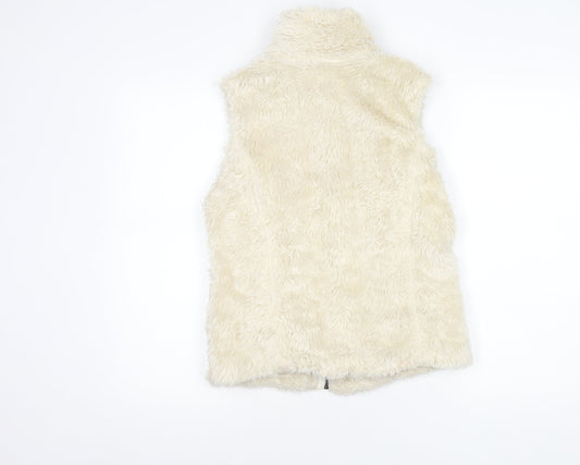 Quiz Women's Ivory Faux Fur Waistcoat - UK Size 10