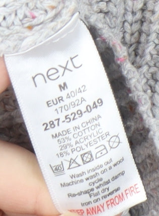 Womens UK Size 12 NEXT Grey Pullover Jumper