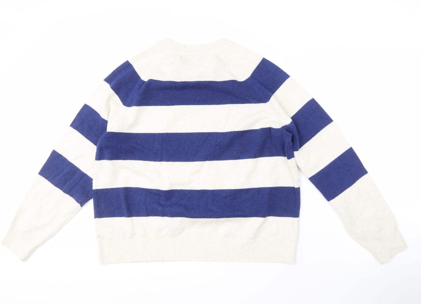 Marks and Spencer Men’s Blue Striped Jumper, Size L