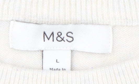 Marks and Spencer Men’s Blue Striped Jumper, Size L