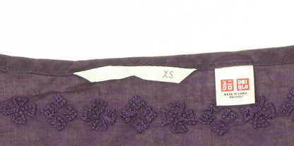 Womens UK Size XS Uniqlo Purple  Blouse