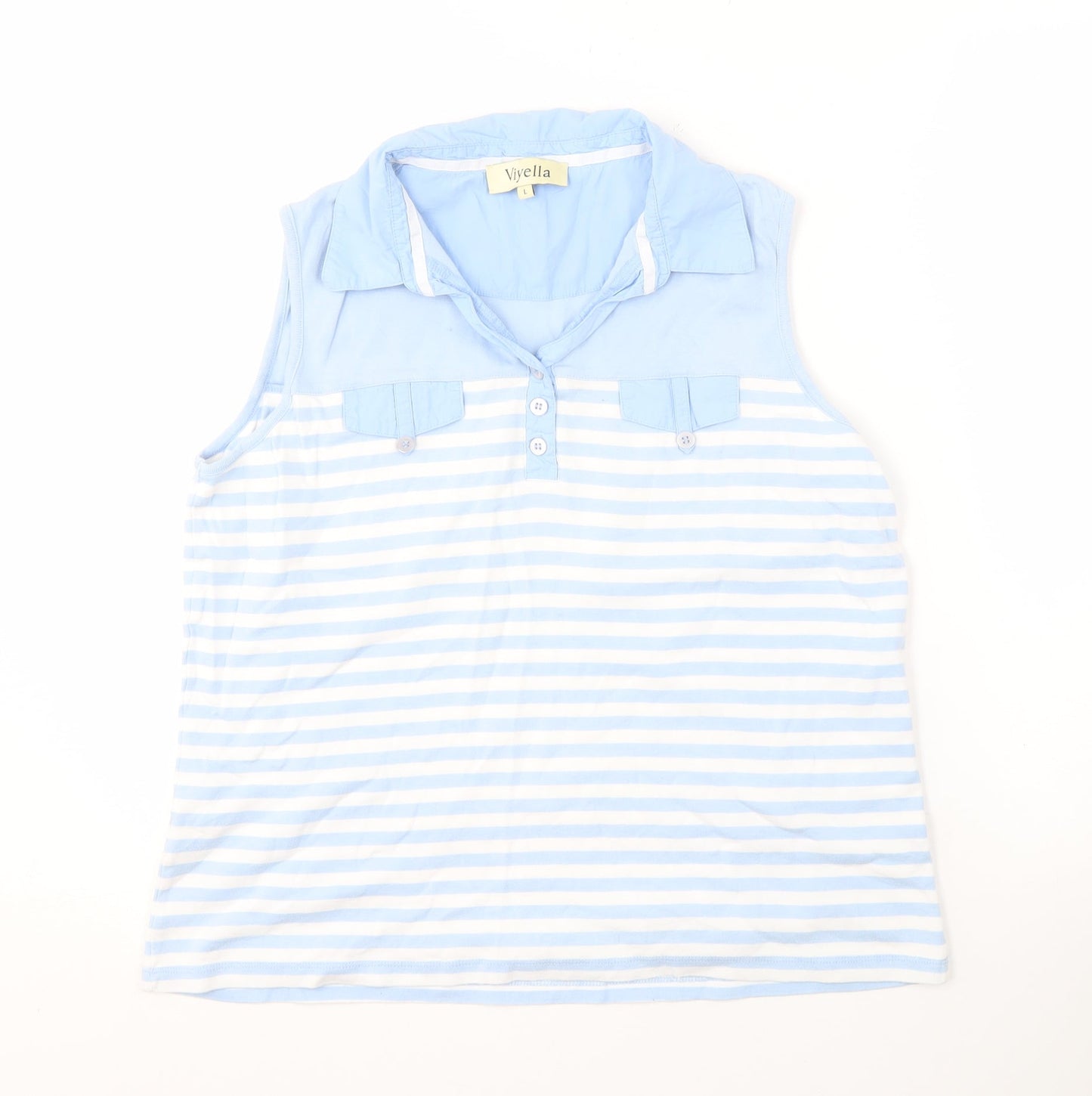 Womens UK Size L Viyella Blue  Polo
