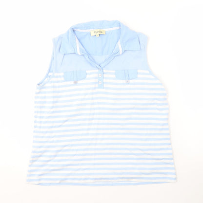 Womens UK Size L Viyella Blue  Polo