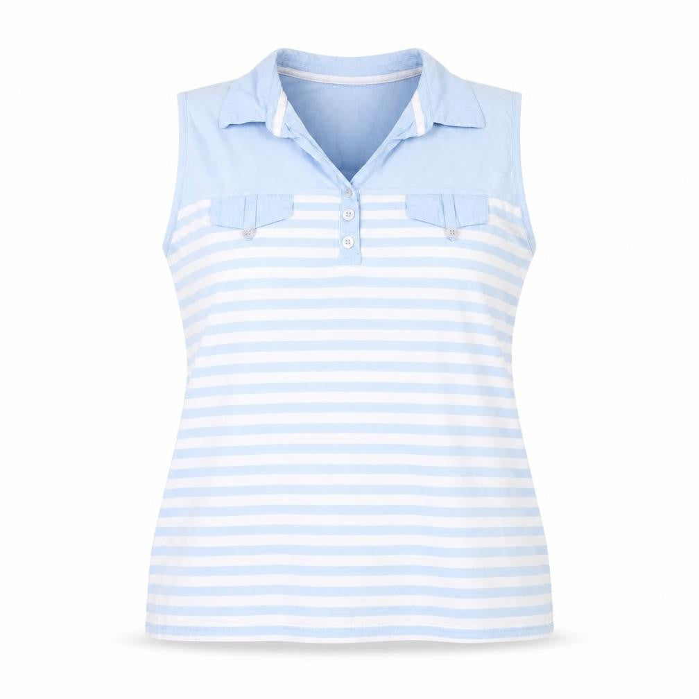 Womens UK Size L Viyella Blue  Polo