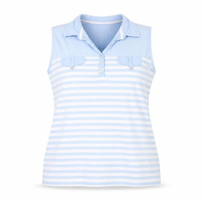 Womens UK Size L Viyella Blue  Polo