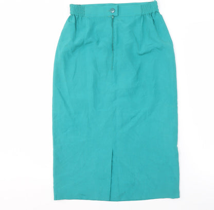 FINK Women's Green Midi Pencil Skirt, Size 10