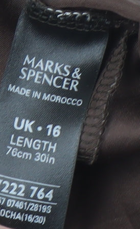 Marks and Spencer Women's Brown Long Pencil Skirt Size 16
