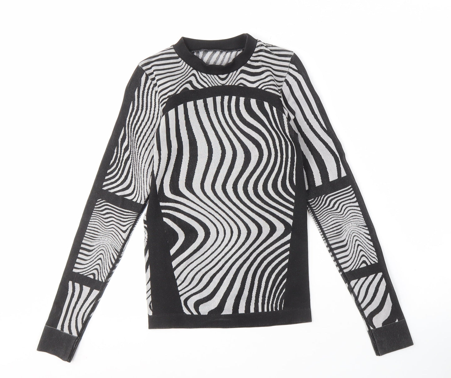 Womens UK Size XS ASOS Black Jersey T-Shirt