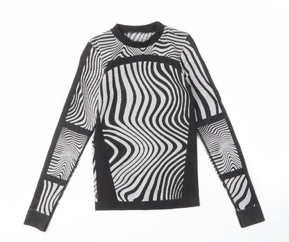 Womens UK Size XS ASOS Black Jersey T-Shirt