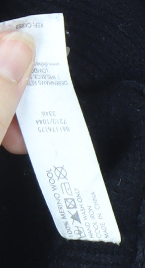 Jasper Conran Men's Black Wool Cardigan, Size S