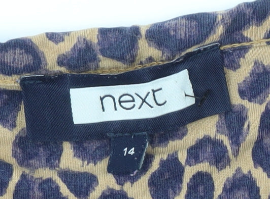 Next Women's Multicoloured Animal Print Dress, Size 14