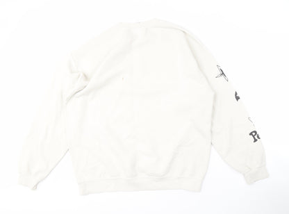 Urban Outfitters White Graphic Sweatshirt S Unisex