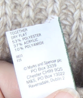 Womens UK Size XS Marks and Spencer Beige Pullover Jumper