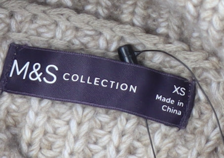 Womens UK Size XS Marks and Spencer Beige Pullover Jumper